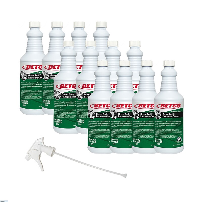 Betco Green Earth RTU Restroom Cleaner, Mint, 32 oz., 12/Carton (3091200) image 1