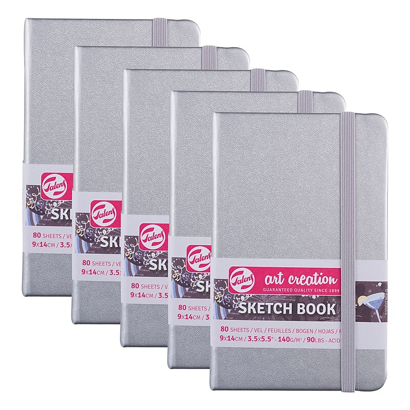 Talens Art Creation 3.5" x 5.5" Sketch Book, 80 Sheets/Book, 5/Bundle (TLN9314041M-5) image 1
