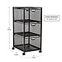 Mind Reader 3-Drawer Multipurpose Cart with Wheels, Metal, Black (3TWHEEL-BLK)~#|#~D8ECD86D-9BAC-42C7-90D8F242A00B0B6F_sc7