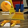 BISON LIFE Multi Surface Indoor/Outdoor 13"  Polypropylene Bristle Flagged Angled Broom, Yellow, 6/Pack (BPHD-ANBR-PP-Y-6)~#|#~D8EE7286-61AF-43AB-971F5C76B5031C10_sc7