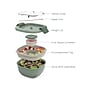 bentgo Salad Container, 5-Compartment, Khaki Green, 54 oz. (BGOSAL-KG)~#|#~D8F05D5A-9854-45BD-8BEA9346E61FF533_sc7