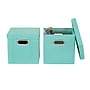 Household Essentials Medium Stackable Folding Fabric Storage Bin, 11" x 11.4"x 11.4", 24.75 Qt., Green, 2/Pack (806-1)~#|#~D8F07068-23E9-4B28-A5ECE7DFCB6DD4D7_sc7
