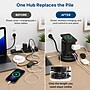 Uncaged Ergonomics USB-C Wireless 6 ft. Retractable Power Strip with 15W Wireless Charger, 4-Outlet, Black (WRPS-2-Black)~#|#~D8F84A90-6657-4CA9-BDBCE563D7DF76EA_sc7