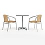 Flash Furniture Lila Indoor-Outdoor Table Set with 2 Chairs, 23.5" x 23.5", Aluminum/Beige (TLH24SQ020BGCH2)~#|#~D8F85DD7-AC1A-47B9-B68E89BAECB2DB16_sc7