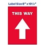 Avery Directional "This Way" Preprinted Floor Decals, 8" x 10.5", Red/White, 5/Pack (83091)~#|#~D8F9FFFF-3478-41E6-AF718809B945C436_sc7