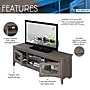 Techni Mobili Console TV Stand, Screens up to 60", Gray (RTA-8855-GRY)~#|#~D9028EF0-76B5-410A-AFCB0A59A1FDE3DC_sc7