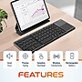Delton F75 Small Wireless Foldable Portable Keyboard and Touchpad, Black (DKBF75)~#|#~D904BCE1-0506-4B75-8BCA77F7593BCC6F_sc7