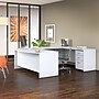 Bush Business Furniture Studio C 72"W U Shaped Desk with Mobile File Cabinet, White (STC004WH)~#|#~D90ABA2B-06D3-44B4-876035E8F2A3402D_sc7