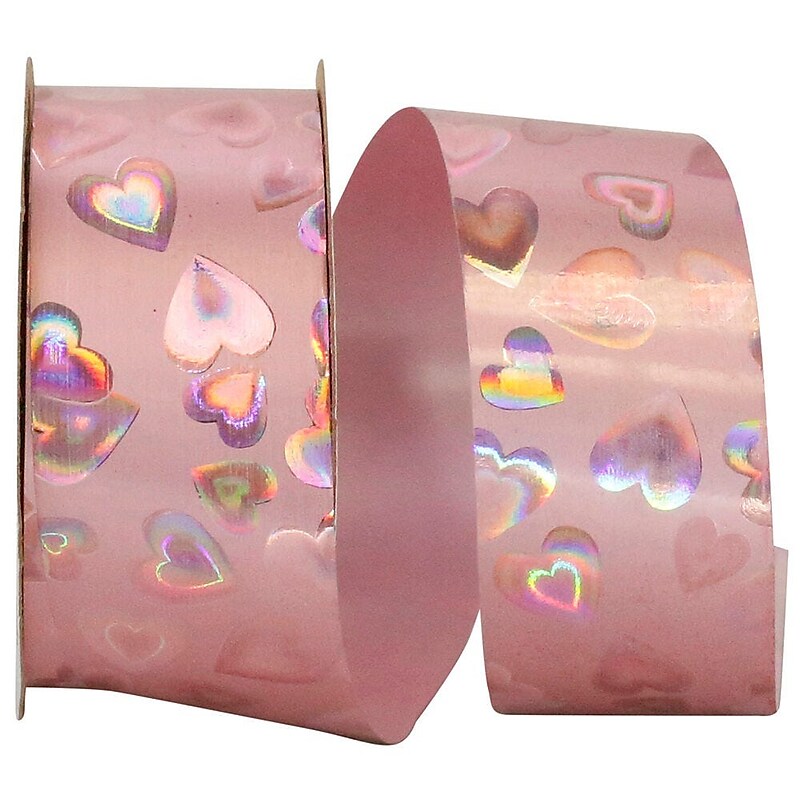 JAM PAPER Valentine's Day Hearts Ribbon, Pink (52640340655) image 1