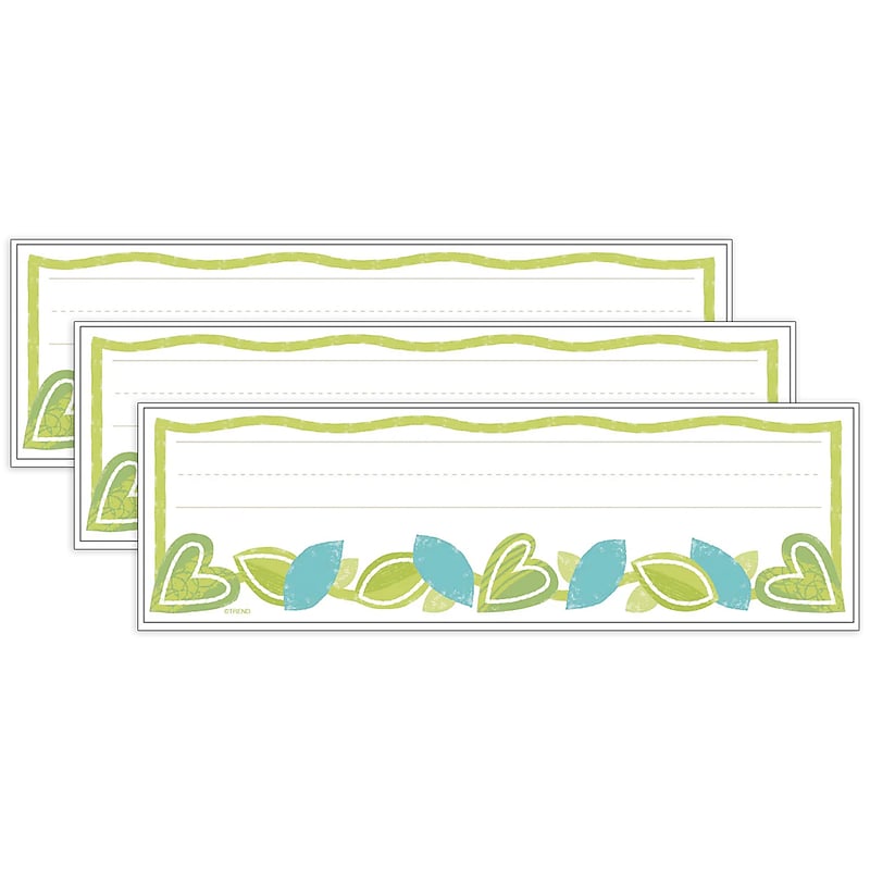 Trend Enterprises Vine Time Desk Toppers School Name Plates, 2.88" x 9.5", 36/Pack, 3 Packs/Bundle (T-69218-3) image 1