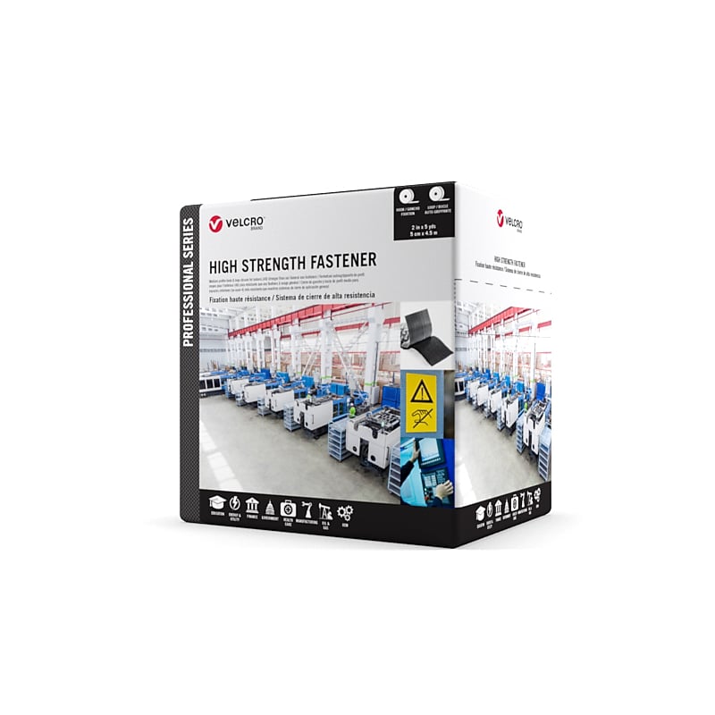 Velcro® Professional Series High Strength Hook and Loop Roll Fastener, 2" x 15', Black (31307) image 1