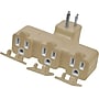 GoGreen Power 3-Outlet Tri Tap Adapter with Covers, Beige (GG-03431BE)~#|#~D916193F-3375-485A-BC088846732B154F_sc7