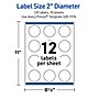 Avery Circle Multipurpose Labels, 2" Dia., White, 120/Pack (19479370580)~#|#~D9169B2C-C2D9-4F20-B3DFC052CD69DF0C_sc7