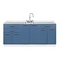 Viva Comfort 36.75'' H x 72" L Medical Cabinet with Center Sink, 6-Doors, 3-Drawers, Blueberry (902BASE72CSBL)~#|#~D9220630-FE02-4DB7-AB18520D83C5C55E_sc7
