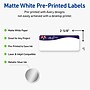 Avery Rectangle Multipurpose Labels, 1" x 2-5/8", White, 160/Pack (19479370438)~#|#~D92305D9-5B82-4E13-A4B65642078941B3_sc7