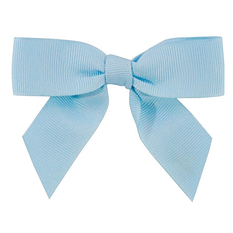JAM Paper Grosgrain Bows, Light Blue Grosgrain, 100/Pack (52640349297) image 1