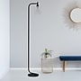 Simple Designs Modern Iron Lantern 67" Floor Lamp with Glass Shade, Black (LF2009-BLK)~#|#~D92862B4-A6BC-4709-8EA86115ABD8729A_sc7