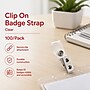 Staples Clip On Badge Strap, Clear, 100/Pack (18914/1122897)~#|#~D9299964-B8DB-4372-AC2E64C25967D113_sc7