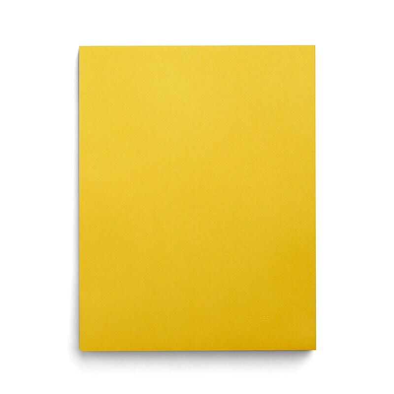 Staples 10% Recycled Smooth 2-Pocket Paper Presentation Folder, Yellow, 10/Pack (13381-US) image 1
