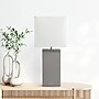 Elegant Designs Leather 21" LED Table Lamp, Gray (LT1025-GRY)~#|#~D92FAC83-F0A5-4E05-8ABB39E49DA63C07_sc7