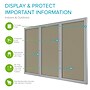 Ghent Vinyl Enclosed Bulletin Board, Satin Frame, 4'H x 8'W (PA34896VX-181)~#|#~D930905E-EB90-4523-9F144BDF6B7964A4_sc7