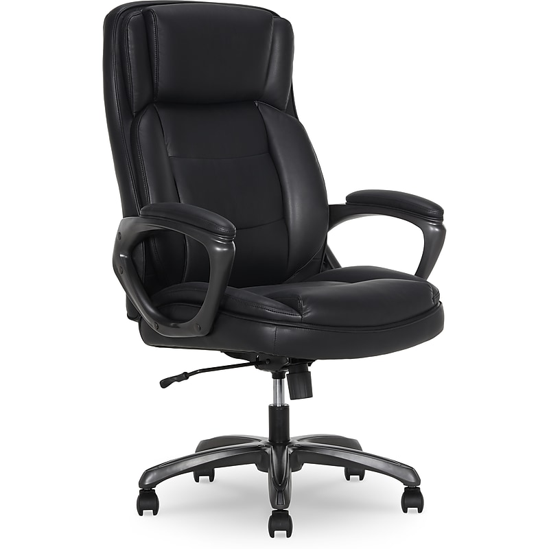Thomasville Lansing Ergonomic Polyurethane Big & Tall Chair, 400 lb. Capacity, Black (52398-BLK) image 1