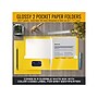 Better Office Glossy 2-Pocket Portfolio Folder, Yellow, 25/Pack (80180-25PK)~#|#~D9395561-AF8E-4710-8C8091458FCDE78B_sc7
