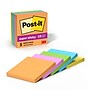 Post-it Super Sticky Notes, 3" x 3", Energy Boost Collection, 90 Sheet/Pad, 5 Pads/Pack (654-5SSUC)~#|#~D93D115A-B98A-4286-9BE10D8B450B659F_sc7