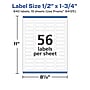 Avery Durable Removable Rectangle Multipurpose Labels, 0.5" x 1.75", White, 840/Pack (94125)~#|#~D93DD0C7-299D-4E9E-9F1231BAE058A2F9_sc7