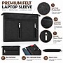Vangoddy Exo Woolen Felt 15.6" Laptop Sleeve, Black (NBKLEA795)~#|#~D93F81B5-8B66-478C-87B82E1CC830A0C8_sc7