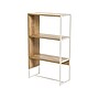 Household Essentials Wrap 41" 3-Shelf Bookcase, Coastal Oak/White Laminate/Steel (8268-1)~#|#~D93FDA14-250F-4E53-A627FD776553E0C7_sc7