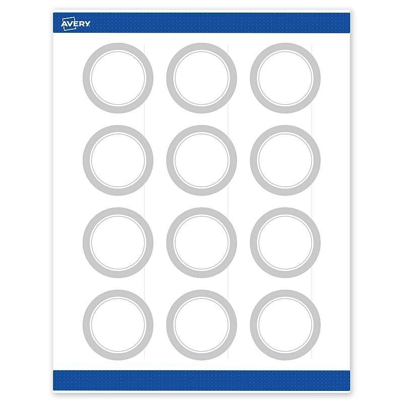 Avery Laser/Inkjet Circle Multipurpose Labels, 2" Dia., White, 120/Pack (S00-F39) image 1