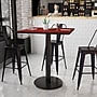 Flash Furniture Square Laminate Table Top with 24'' Round Bar-Height Table Base, 36" x 36", Mahogany (XUMA3636TR24B)~#|#~D9452100-FF9F-40AE-B59B83B9F7FF64FE_sc7