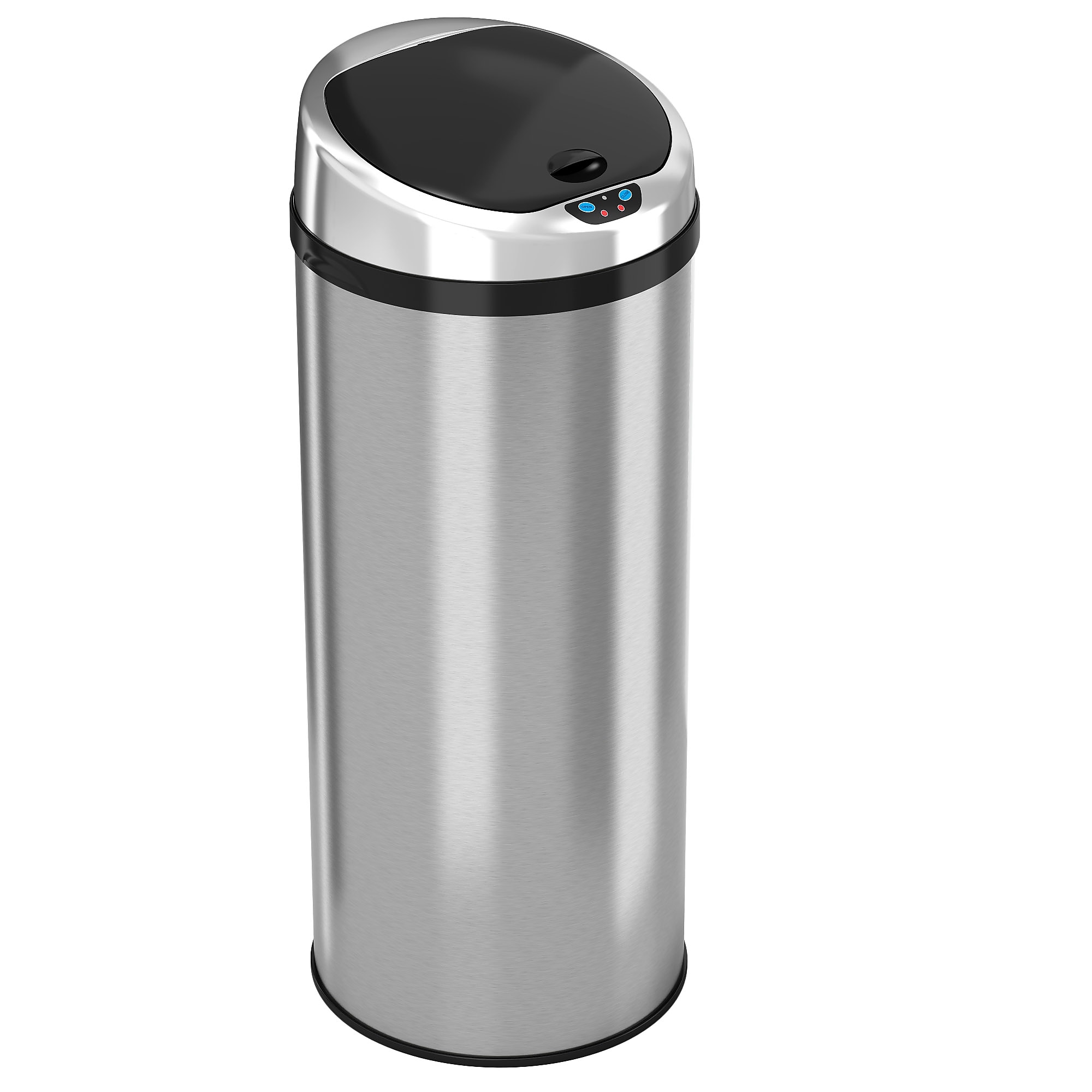 iTouchless Stainless Steel Round Sensor Trash Can with AbsorbX Odor Control System, 13 Gal., Silver (IT13RCB) Sansujyuku sansujyuku.com