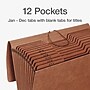 Pendaflex Heavy Duty Reinforced Paper Stock Accordion File, Monthly Index, 12 Pocket, Legal, Brown (1006977)~#|#~D94964FE-E968-4E7D-A366185C960A92E2_sc7