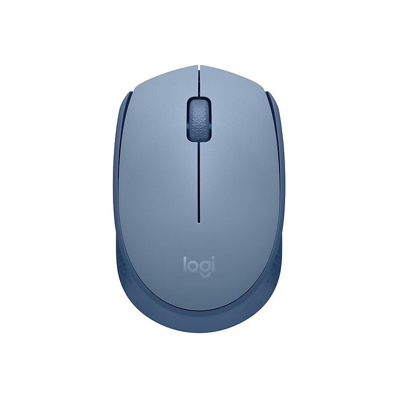 Logitech M170 Wireless Ambidextrous Optical Mouse, Blue/Gray (910-006863) image 1