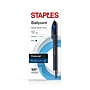 Staples Postscript Retractable Ballpoint Pens, Medium Point, Blue Ink, Dozen (18263)~#|#~D94FB619-E084-4846-9E3587D9F0EC1253_sc7