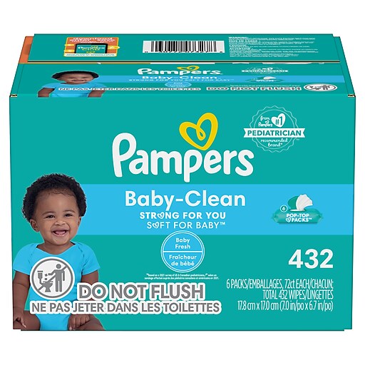 Lingettes pour bébé Pampers Natural Clean - Couches et Lingettes