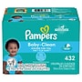 Pampers Baby Clean Wipes, Baby Fresh Scented, 6 Pop-Top Packs, 432 Count (73278/75614)~#|#~D95A66AE-B9AD-4E7C-ADF0ABDFF49CE221_sc7
