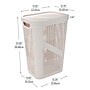 Mind Reader 15.85-Gallon Slim Laundry Hamper with Lid, Plastic, Ivory, 2/Set (2HBIN60-IVO)~#|#~D95F4932-28A9-4126-A8FA18BCF291B564_sc7