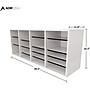 AdirOffice 500 Series 24-Compartment Literature Organizers, 39.3" x 11.8", White, 2/Pack (500-24-WHI-2PK)~#|#~D9647811-BB3B-428C-B179ABE4DD35CCC6_sc7