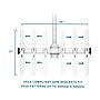Mount-It! Full-Motion Ceiling TV Mount, 110 lbs. Max. (MI-509B_WHT)~#|#~D9654F51-20C4-43A5-A2F47F23E581D873_sc7