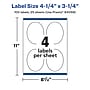 Avery Oval Laser/Inkjet Multipurpose Labels, 4.25" x 3.25", White, 100 Labels/Pack (94059)~#|#~D969D368-DB85-4FB6-BE30EC27F1726755_sc7