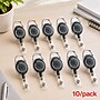Staples Carabiner Name Tag Reel Clips, Smoke, Retractable Cord, Metal Carabiner Clip for Secure ID Badge Access, 10/Pack~#|#~D96BC37B-983F-4F79-B3CBF98584333534_sc7