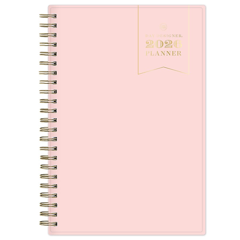 2026 Blue Sky Day Designer Blush 8" x 5" Weekly & Monthly Personal Organizer, Plastic Cover, Pink (154676) image 1