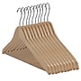 Nahanco 17" Wood Flat Suit Hanger, Chrome Hook, Natural, 100/Box (80-17)~#|#~D96DF755-6A43-4C0D-A04D90F5E02202B4_sc7