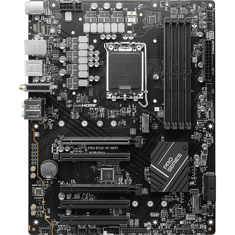 MSI Pro Socket LGA 1700 ATX Intel Core 14th/13th/12th Gen Professional Motherboard (B760MPROVCWIFI-B) image 1
