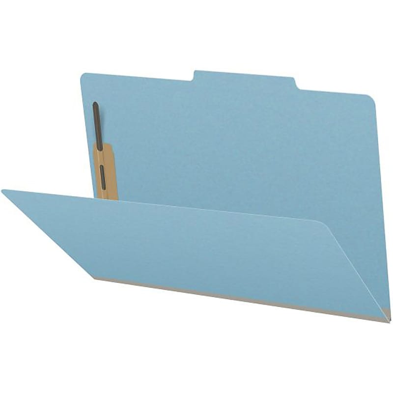 Medical Arts Press Pressboard Classification Folder, 2" Expansion, Legal Size, Blue, 25/Box (DV-T52-02-3BLU) image 1