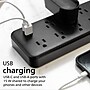 Philips Adapter Spaced 9-Outlet Surge Protector with USB Charging, 2400J, 6 ft. Braided Cord, Black (SPP3983B/37-T1)`~#|#~D973D2D1-AB4F-4A62-95EC977F5F8BF640_sc7