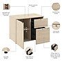 Bush Business Furniture Stratus 24"H Storage Cabinet with 2 Shelves, 2 Drawers, Natural Elm (SUS130NE)~#|#~D9749D4C-4070-43E1-9683128DC9C5E48D_sc7